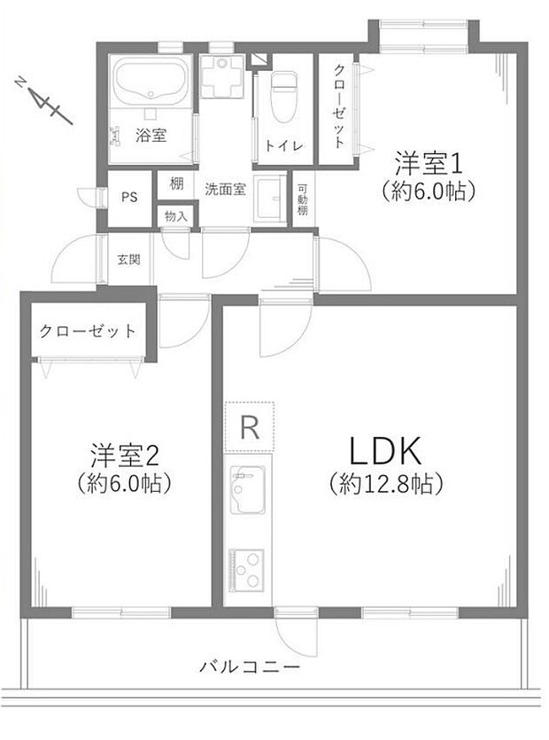 キャッスルメジェール上福岡(2LDK) 2階/202号室の内観
