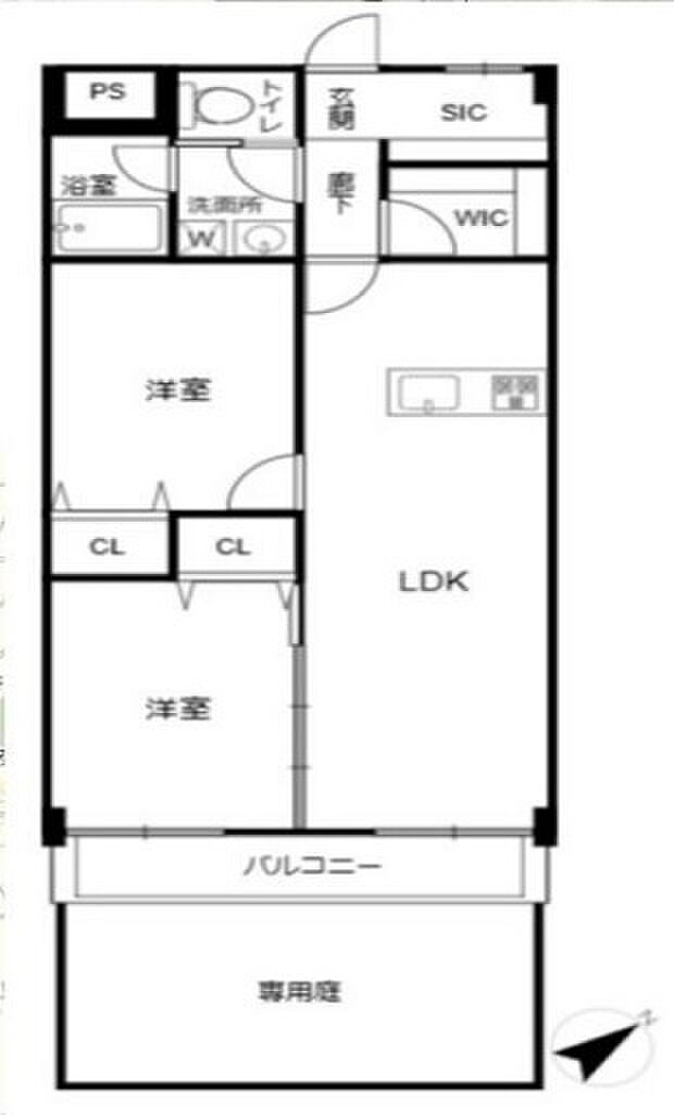 第7みずほ台マンション(2LDK) 1階/104号室の内観