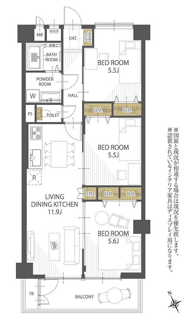 東武鶴瀬西口サンライトマンション(3LDK) 10階/1007号室の内観