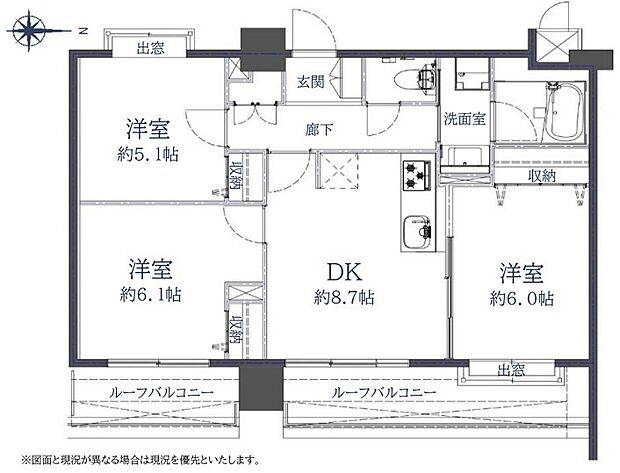 ライオンズプラザ西所沢(3DK) 6階/621号室の内観