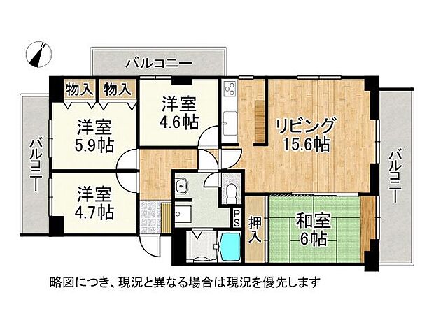 西神戸セントポリア1番館　中古マンション(4LDK) 10階の間取り図
