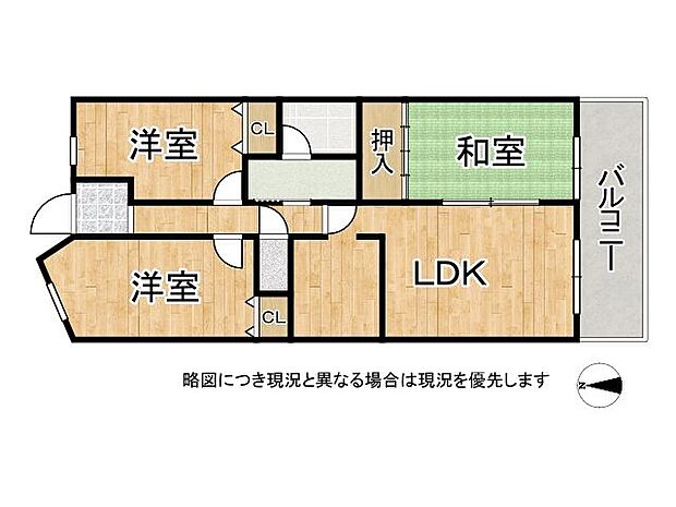 グレーシィ須磨アルテピア3番街1期棟　中古マンション(3LDK) 11階の間取り図