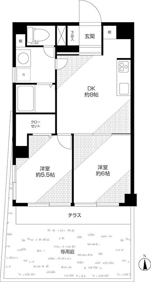 豊島園ファミリーマンション(2DK) 1階の内観