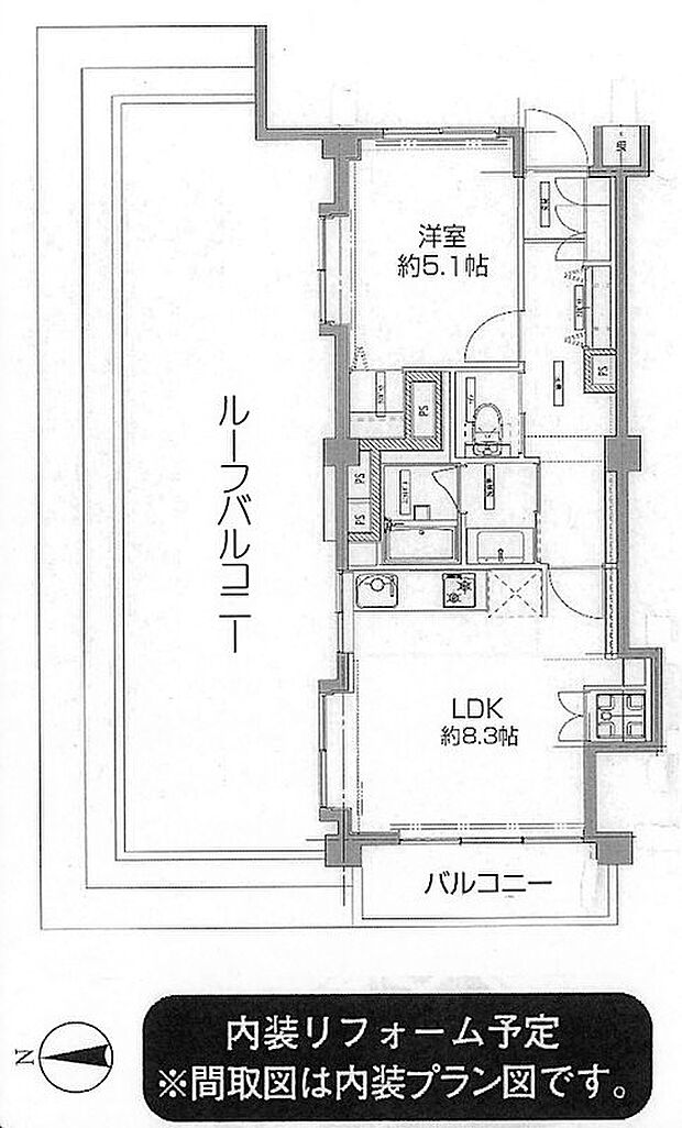 桜台フラワーホーム(1LDK) 5階の内観
