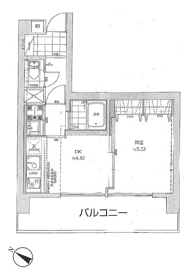 丸新マンション荻窪(1DK) 5階の内観