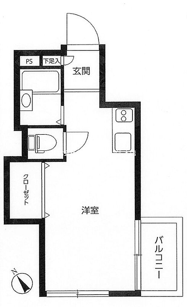 東中野グリーンパーク(1R) 4階の内観