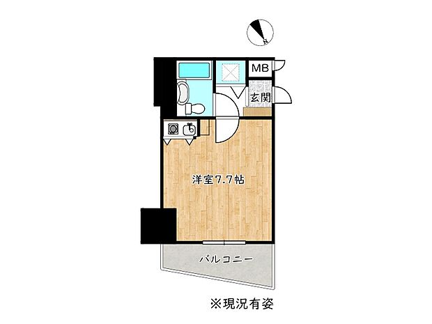 朝日プラザサウスコア姫路／収益オーナーチェンジ(1R) 6階/607号室の内観