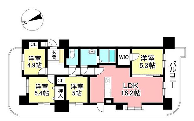 ライオンズマンション豊田大林公園(4LDK) 2階の間取り図