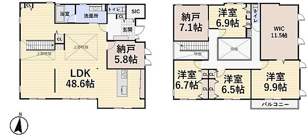 川越市今成一丁目　戸建て庭付き(4LDK)の内観