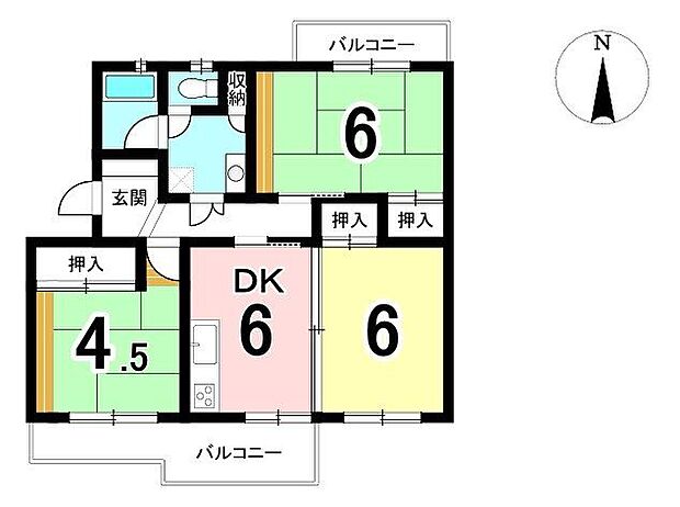 岩成台西団地分譲住宅(3DK) 2階の内観