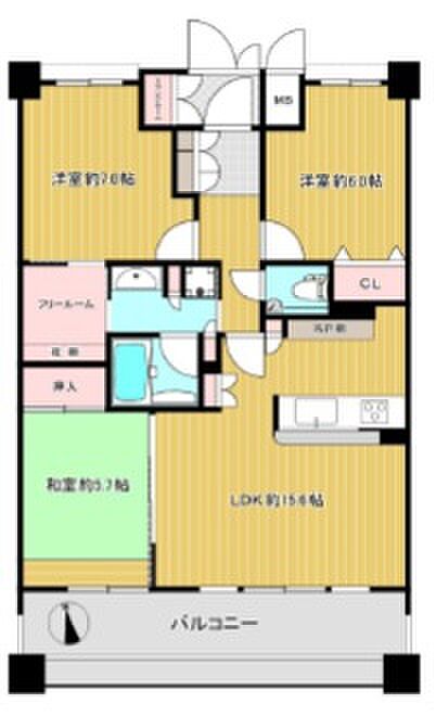 ディナスティ東大阪アテンシアシティ(3SLDK) 11階/オートロック／高層階／ペット可の間取り図