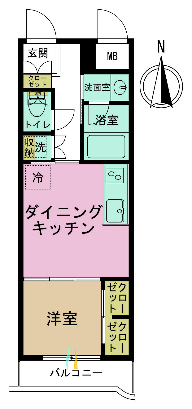 藤和シティコープ南大塚(1DK) 3階の間取り図