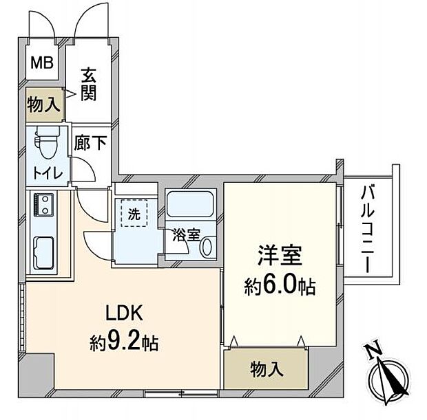 ダイアパレス新神戸(1LDK) 2階の内観