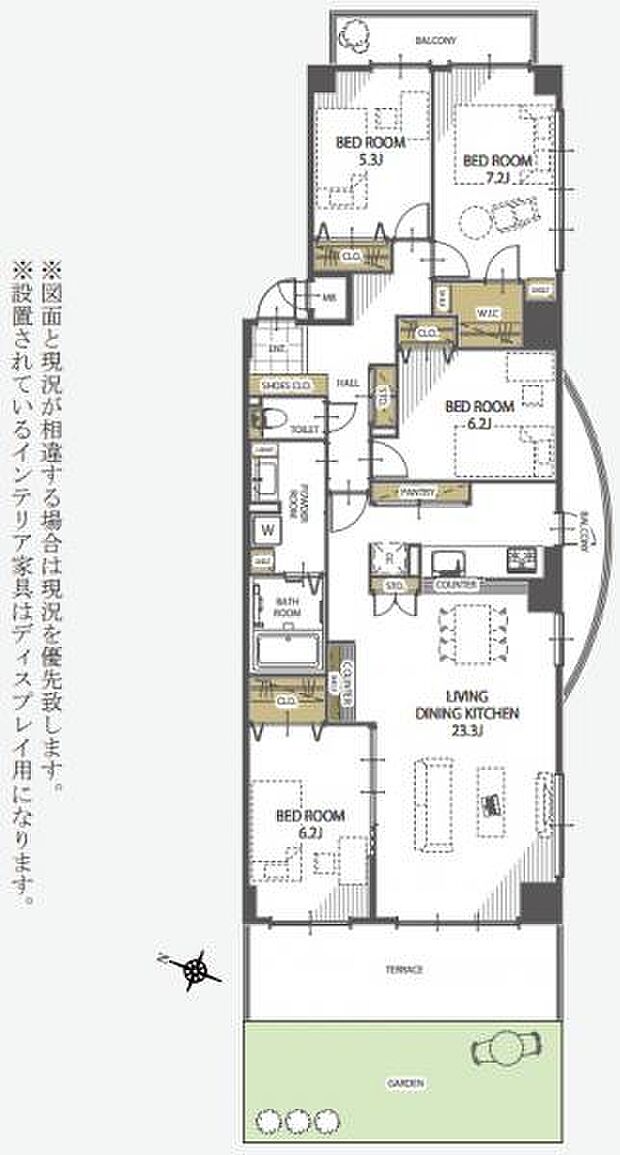 ディオ・フェルティ須磨・名谷(4LDK) 2階の間取り図