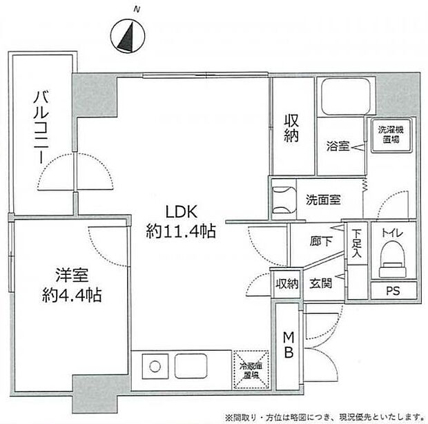 三宮パーク・ハイム(1LDK) 9階の間取り図