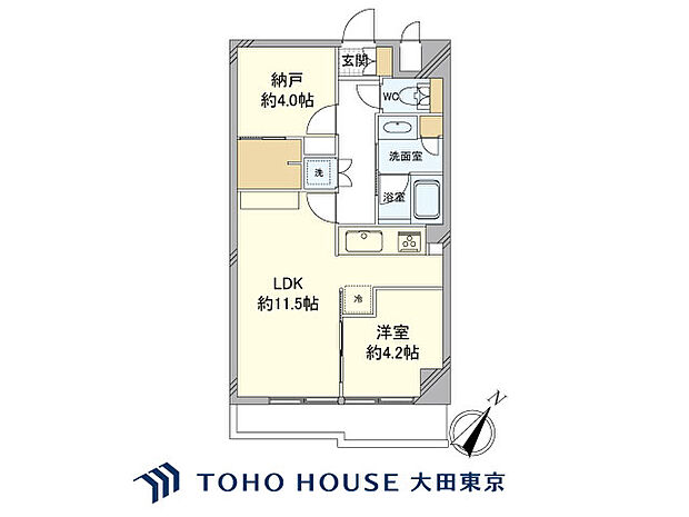 ライオンズマンション太子堂(1SLDK) 5階の間取り図