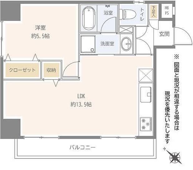 ハイネス成増(1LDK) 3階/305の間取り図