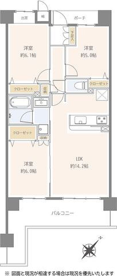 イトーピア川口元郷(3LDK) 5階/510の間取り図