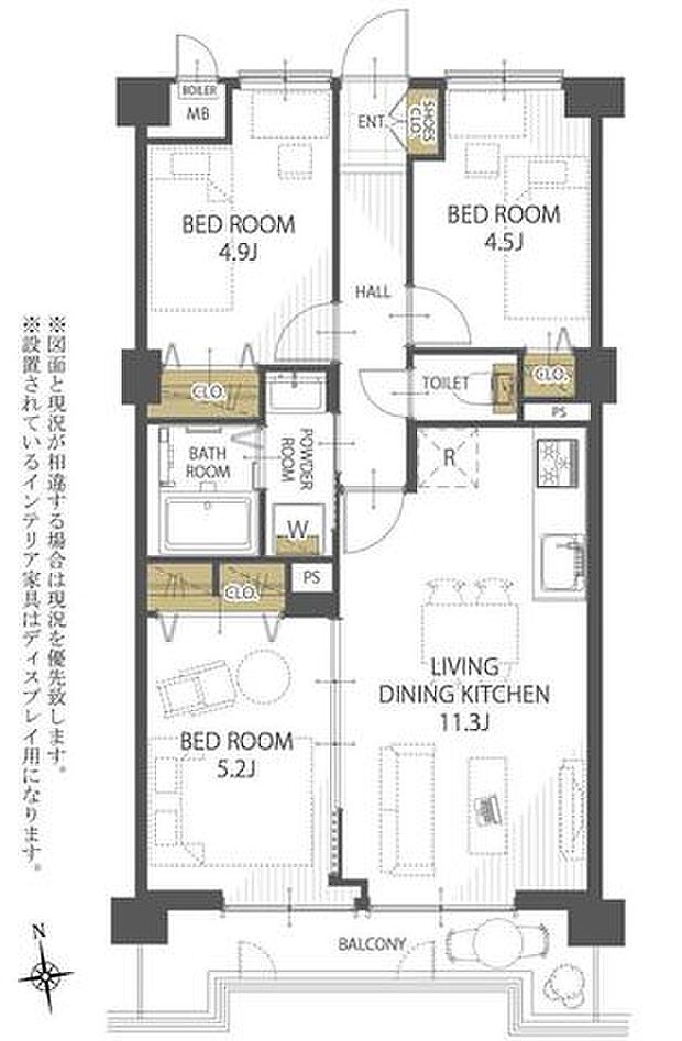 ベルハイム戸田(3LDK) 4階/403の間取り図