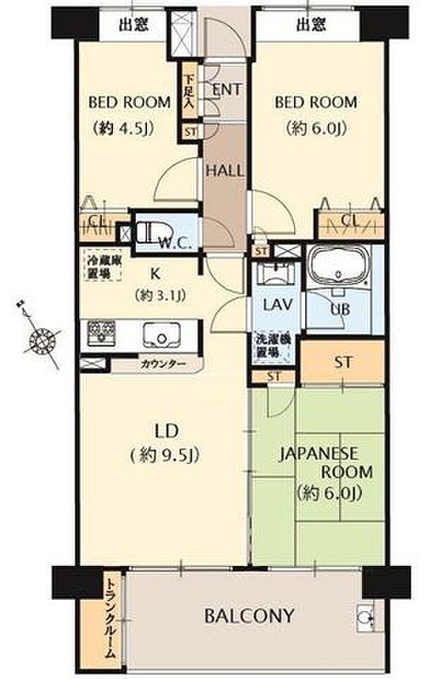 ベルポート朝霞台五番館(3LDK) 2階/203の間取り図