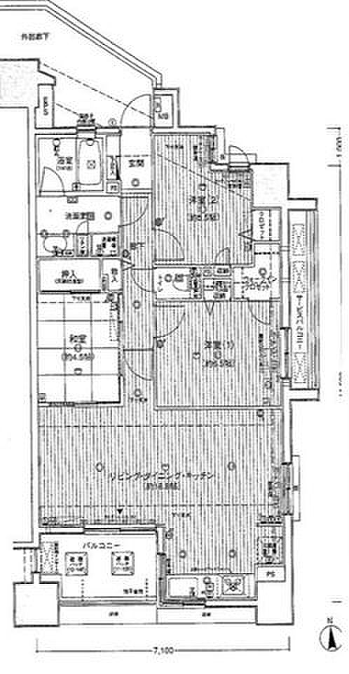 レーベンハイム西新井クランポート(3LDK) 5階/503の間取り図