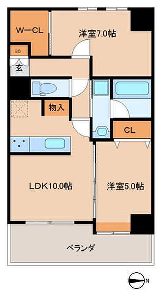 8階部分、内装リフォームの大変キレイな室内。豊富な収納でお部屋が広く使用できます。