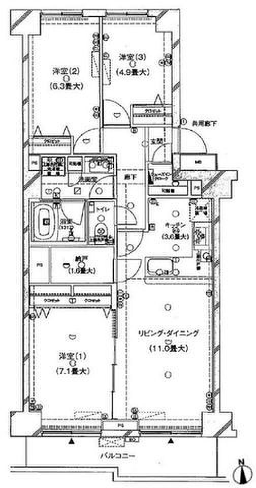ルジェンテ・リベル志木壱番館(3SLDK) 2階/204の間取り図