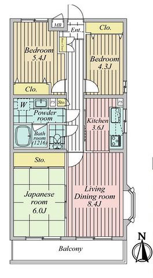 和室の間仕切り戸を開放すると、リビングと合わせて広々14.4帖の空間になります。