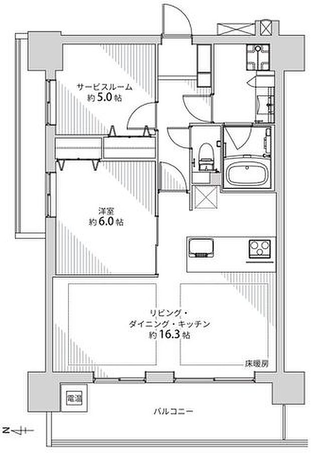 ミオカステーロ入谷(1SLDK) 9階/901の間取り図