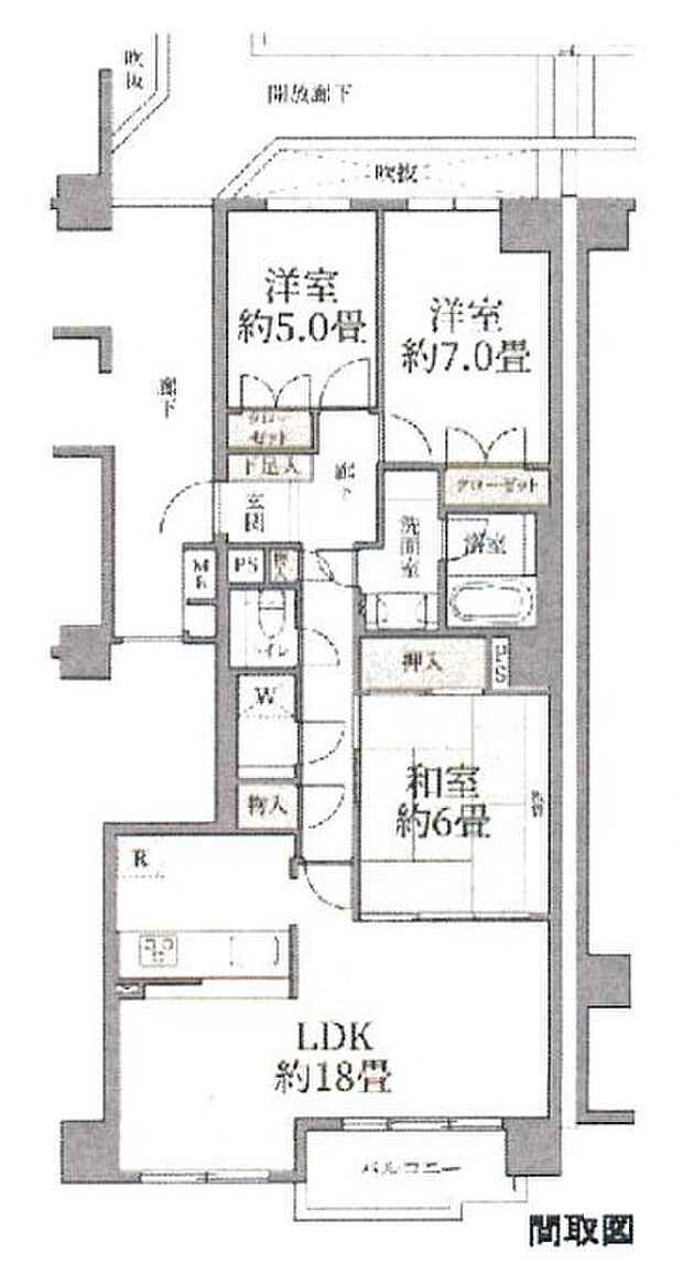 モアステージ東所沢(3LDK) 1階の間取り図