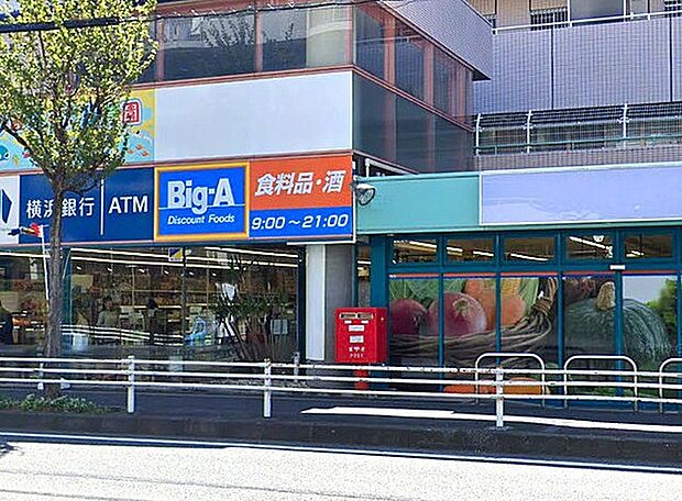 ビッグ・エー 横浜川上町店：徒歩4分（300ｍ）