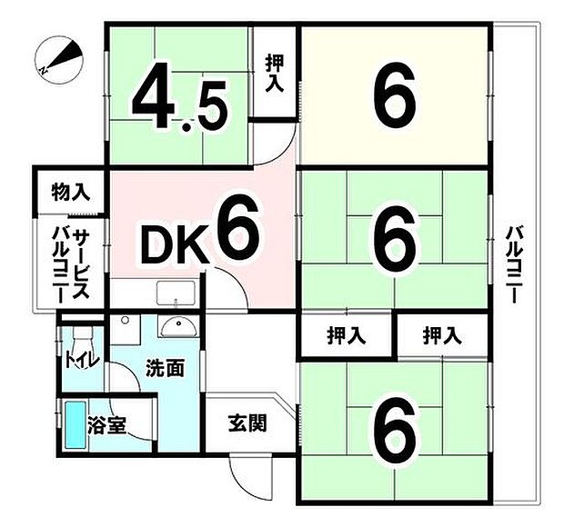 醍醐上ノ山団地C3棟(4DK) 3階の内観