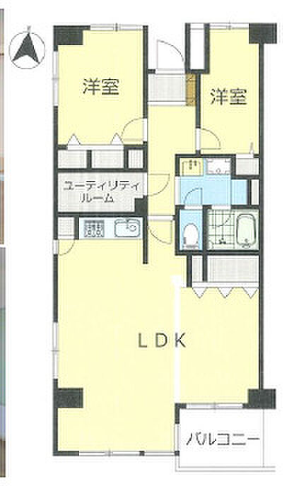 本厚木リバーサイドマンション弐番館(2SLDK) 1階の内観