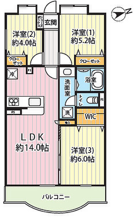 ダイアパレス平塚の間取り