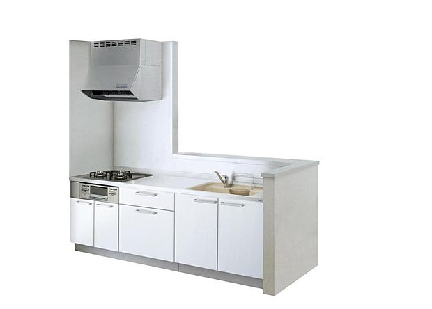 【同仕様画像】キッチンはハウステックの製品を新設します。幅約255cmと広々しています。