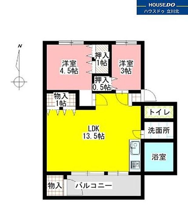 富士見町住宅21号棟　504号室(2LDK) 5階の内観