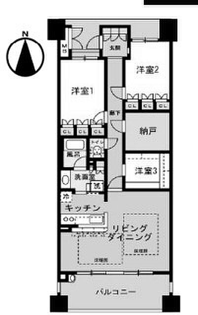 摩耶シーサイドプレイスイースト2番館(3SLDK) 6階の間取り図
