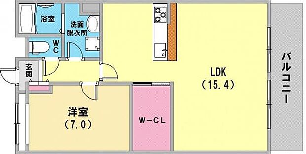 岡本パークマンション(1LDK) 4階の内観