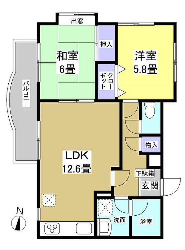 ケントパレス浜松(2LDK) 3階の内観