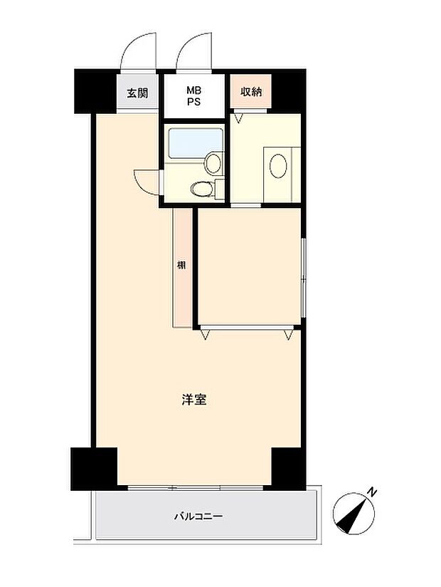 エムエフ青山(1K) 6階の間取り図