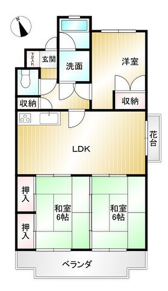 続き和室の間取でお部屋が広々使えます