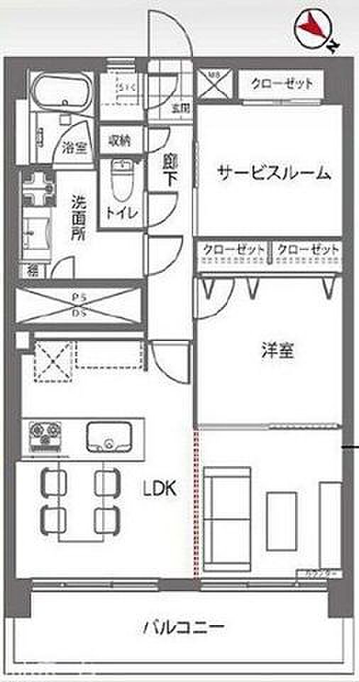 マンションニュー行徳第一(2LDK) 3階の間取り図