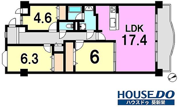 三井大曽根ハイツ(3LDK) 14階の間取り図