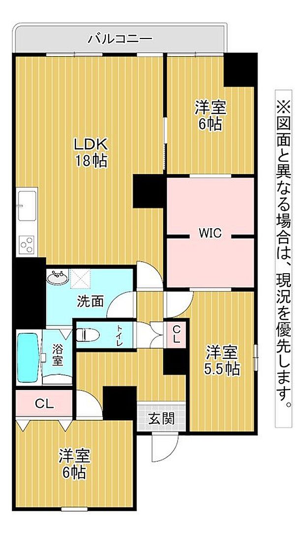 カーサ三萩野(3SLDK) 3階の間取り図