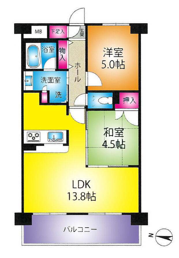 レーベンハイム吉川弐番館(2SLDK) 3階の内観