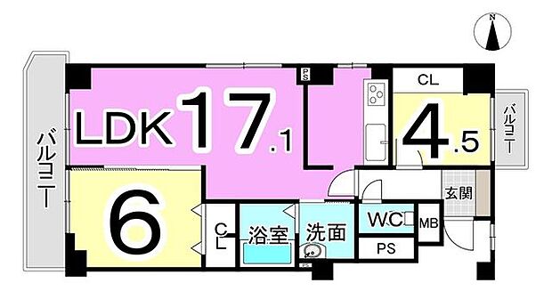 福井グランドハイツの間取り