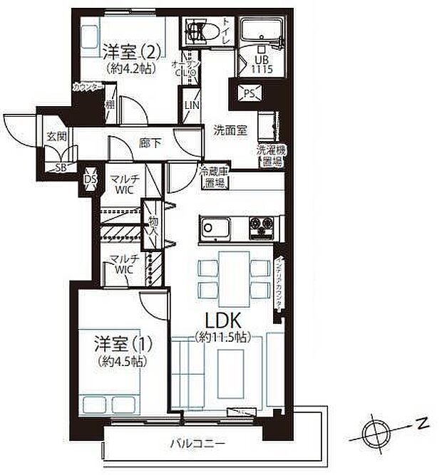 プチモンド新宿の間取り