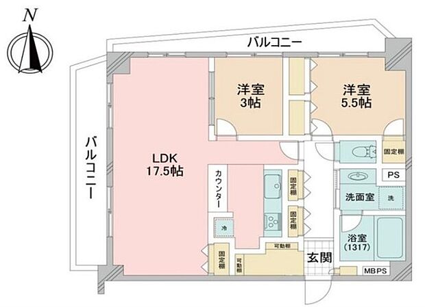 ベル・ジュール上石神井(2LDK) 2階の内観