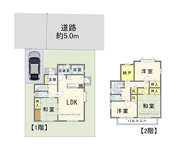 4SLDK。土地面積：120.07平米。建物面積：116.42平米。