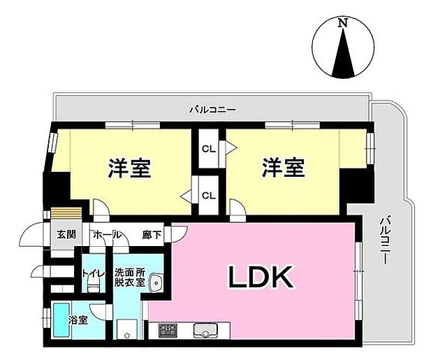 ライオンズマンション柳ケ瀬(2LDK) 7階の内観